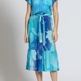Smocked Shoulder Short Sleeve Dress