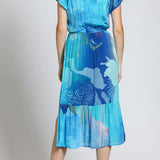 Smocked Shoulder Short Sleeve Dress