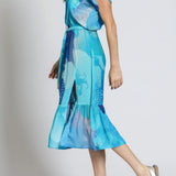 Smocked Shoulder Short Sleeve Dress