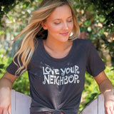 Boho Cotton Tee Shirt - Love Your Neighbor