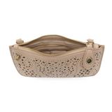 Lazer Cut Eyelet Mini Wristlet/Crossbody