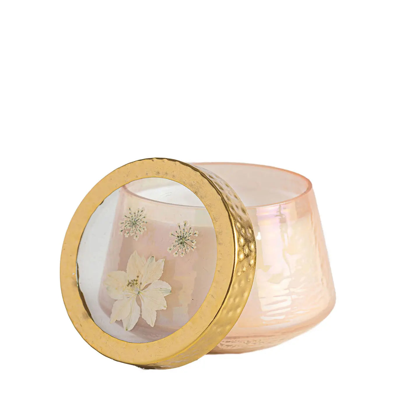 Watercolor Pressed Floral Candles
