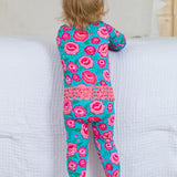 Bright Blossoms Footed Ruffle One Piece Pajama