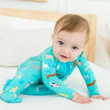SoftSnooze™ Baby Boys Bamboo Viscose Puppy Playtime Footed One Piece Pajama