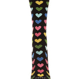 Multicolored Hearts Bamboo Crew Women's Socks