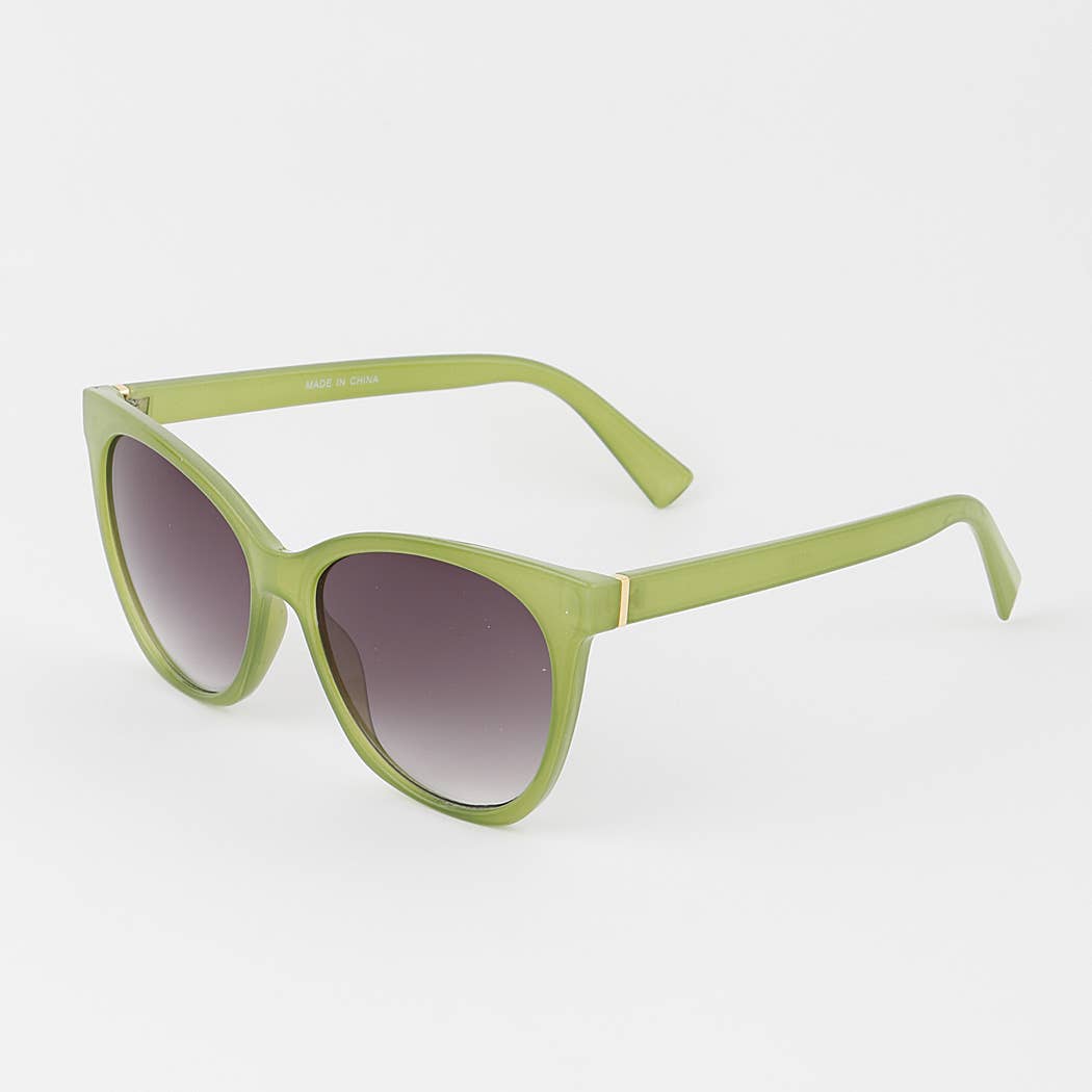 Minimal Round Cateye Sunglasses