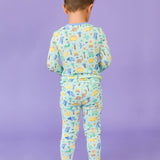 Boys Dino-mite Dude Dinosaur Bamboo Viscose Long Sleeve Pajama Set