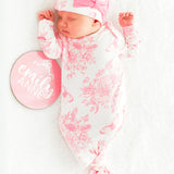Bamboo Viscose Knotted Sleep Gown & Hat Set