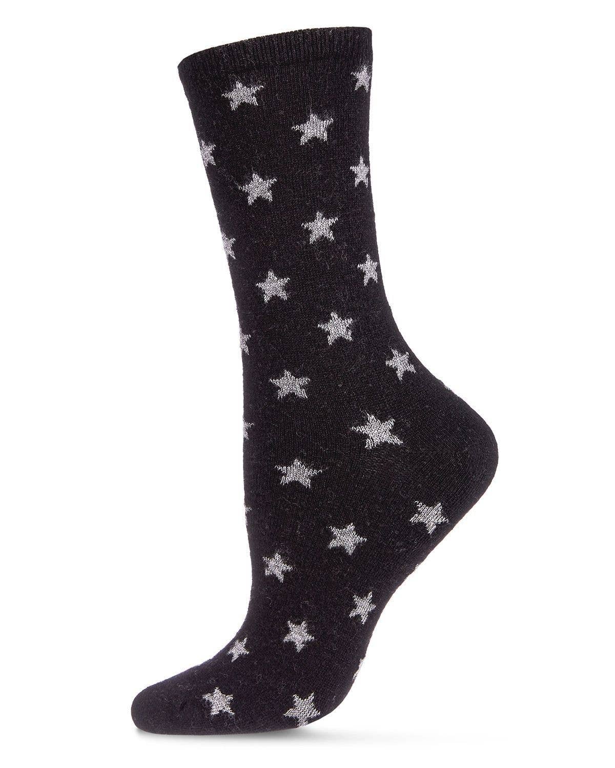 MeMoi Womens Fallen Stars Cashmere Blend Crew Socks