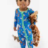 SoftSnooze™ Baby Bamboo Viscose Zoo Crew Footed One Piece Pajama