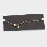 Secret Box _ 14K Gold CZ Zodiac Sign Charm Bracelet