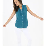 Embroidered Casual Button Down Blouse