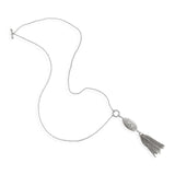 Cubic zirconia oval tassel.