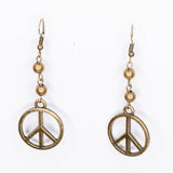 Peace Earring in Bronze