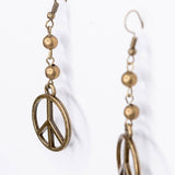 Peace Earring in Bronze