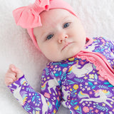 Unicorn Meadow Footed Ruffle One Piece Pajama