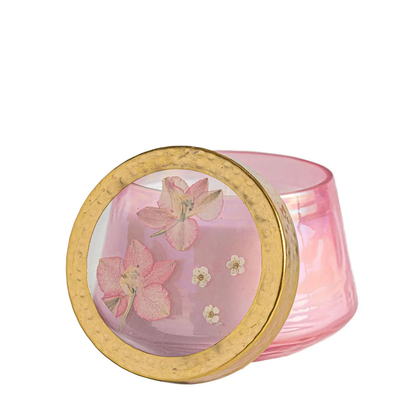 Watercolor Pressed Floral Candles