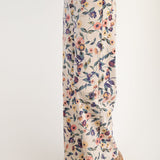 Washed Floral Denim Twill Pants