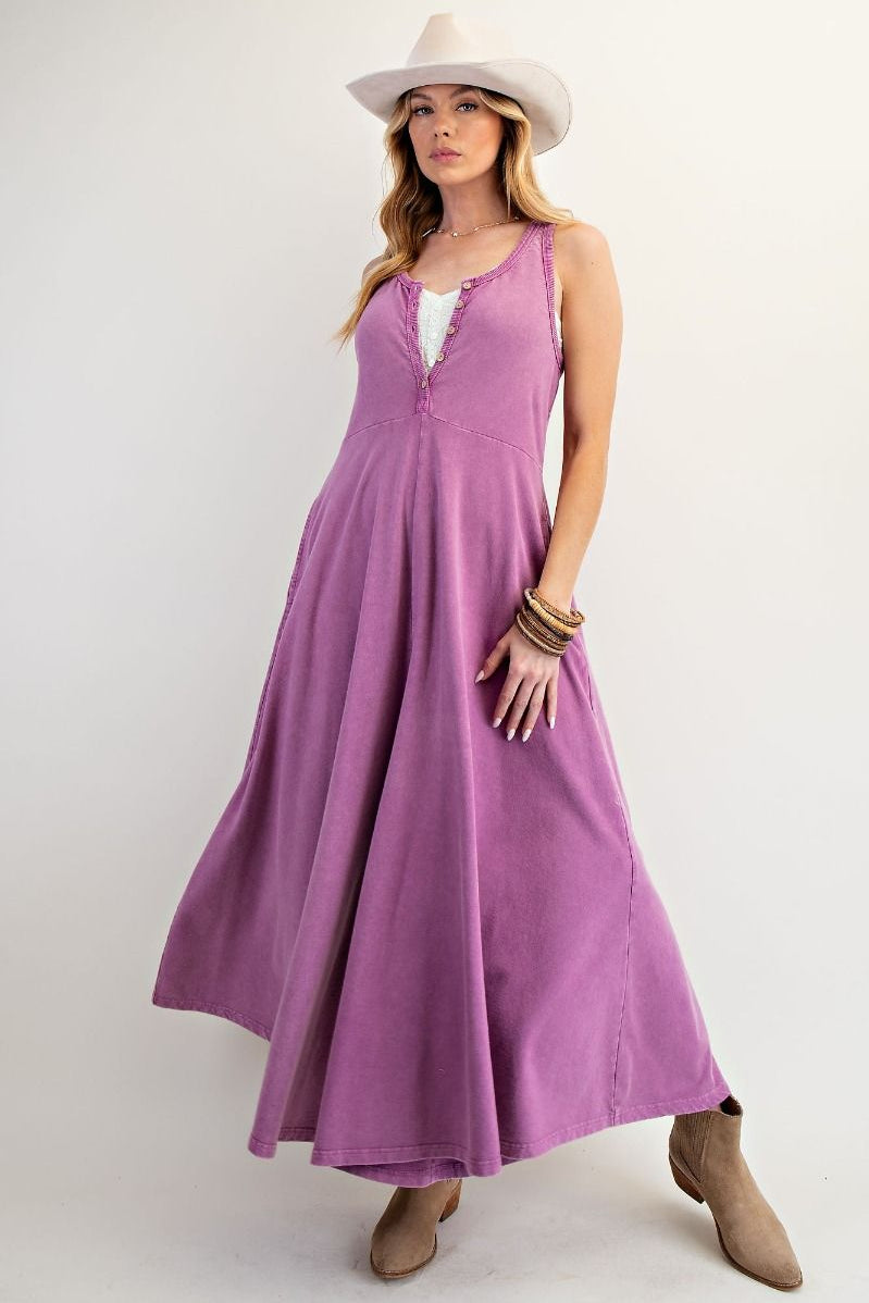 Mineral Washed Terry Palazzo Jumpsuit