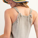 Mineral Washed Terry Palazzo Jumpsuit
