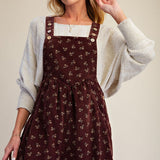 Floral Baby Corduroy Washed Overalls