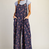 Floral Printed Washed Terry Jumper