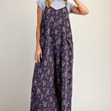 Floral Printed Washed Terry Jumper