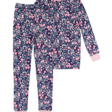 SoftSnooze™ Girls Bamboo Viscose Moonlit Meadow Ruffle Long Sleeve Pajama Set