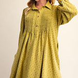 Floral Printed Washed Terry Dress