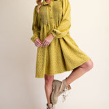 Floral Printed Washed Terry Dress