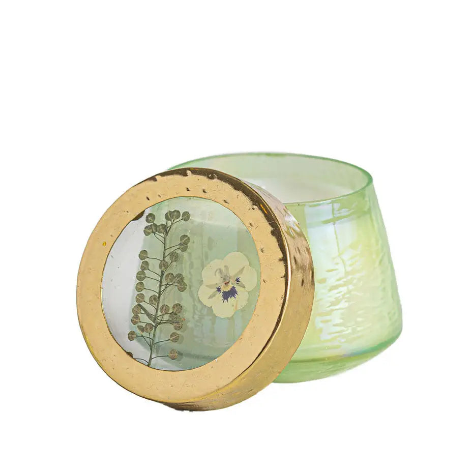 Watercolor Pressed Floral Candles