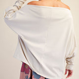 Washed Knit Off Shoulder Top
