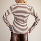 Striped Ribbed Knit Top