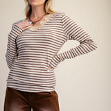Striped Ribbed Knit Top