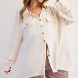 Shark Bite Cotton Gauze Button up