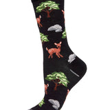 MeMoi Oh Deer Bamboo Blend Crew Socks