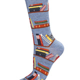 Let's Read Bookshelf Crew Sock