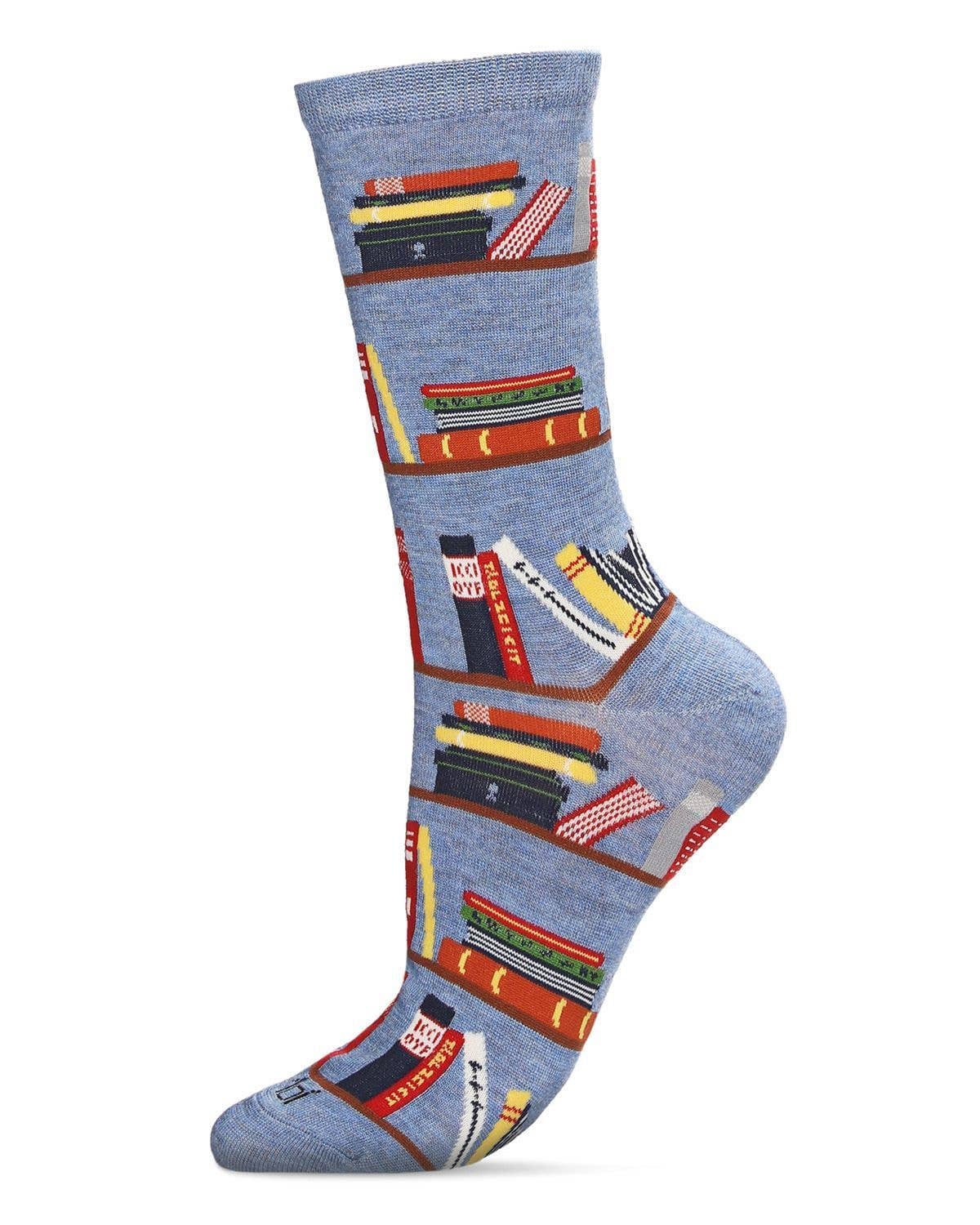 Let's Read Bookshelf Crew Sock