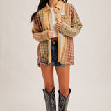 Plaid Oversized Snow Wash Button Down