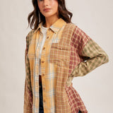 Plaid Oversized Snow Wash Button Down