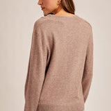 Scalloped Edge V-Neck Sweater
