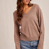 Scalloped Edge V-Neck Sweater