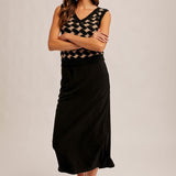 Brush Textured Midi Skirt