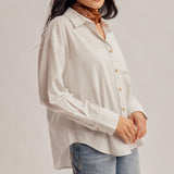 Pinstripe Button Down Boyfriend Shirt