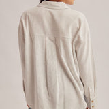 Pinstripe Button Down Boyfriend Shirt