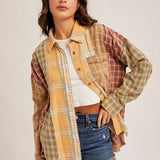 Plaid Oversized Snow Wash Button Down