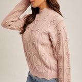Scalloped Knit Sweater