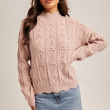 Scalloped Knit Sweater