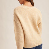 Floral Sequin Button up Sweater