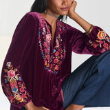 Curved Hem Prairie Blouse-Anaya